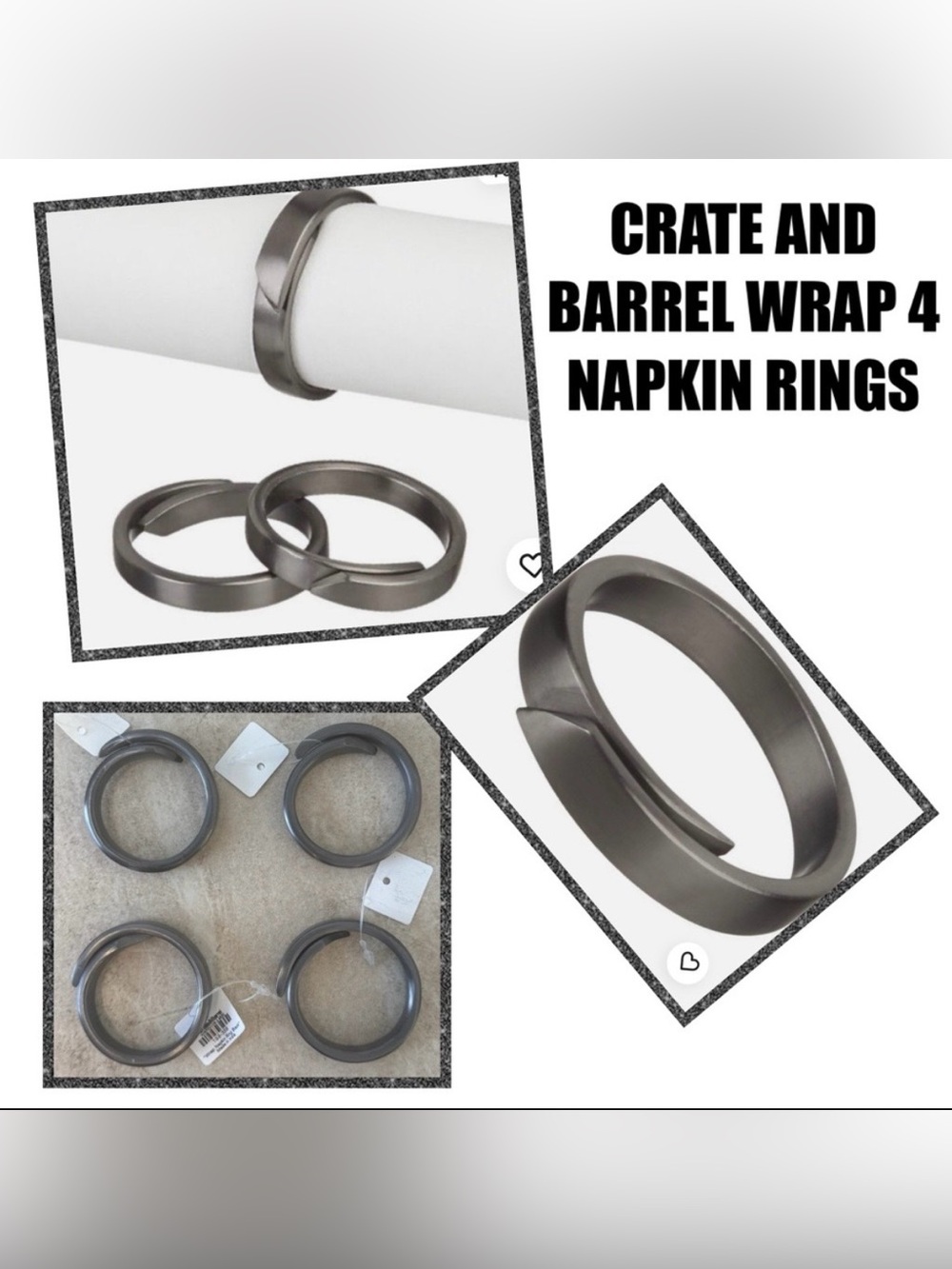 Crate and Barrel Wrap napkin rings